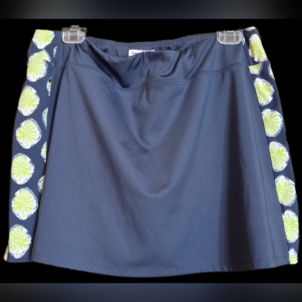 Tommy Bahama Golf Blue Skirt / Skort with Lime Leaf Pattern